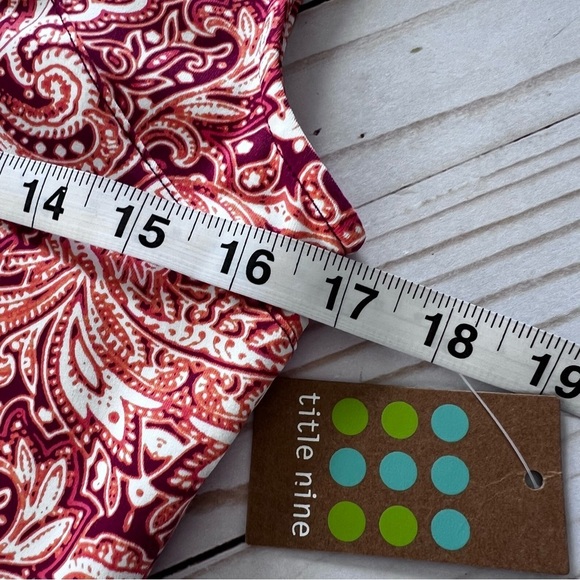 NWT Title Nine Athleisure Dress in Red Orange White size Small - Picture 11 of 12